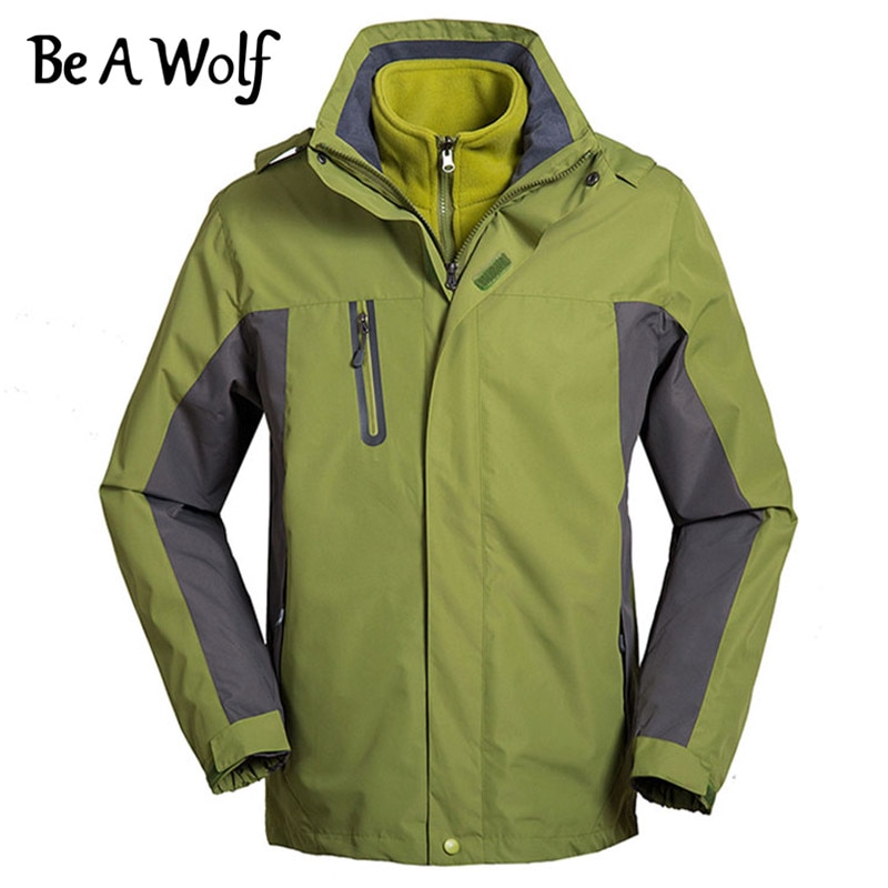 Be A Wolf 겨울 온열 방수 재킷 남성 여성 야외 캠핑 낚시 하이킹 의류 비 스키 재킷 윈드 브레이커 900
